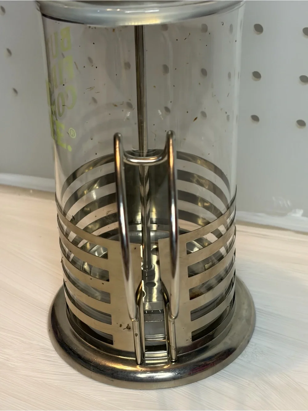 Glass French Press Coffee Maker with Light Green 